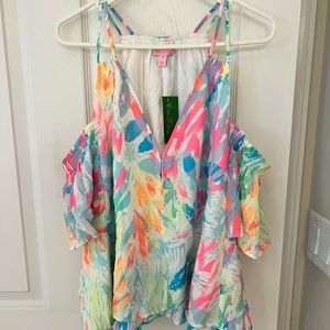 NWT Lilly Pulitzer Bellamie Cold shoulder top